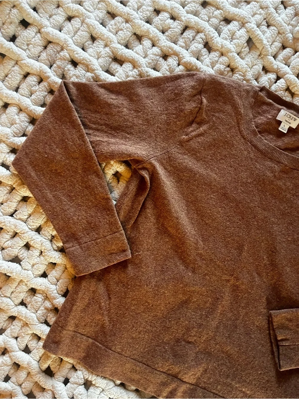 J. Crew Merino Wool/Cotton Crewneck Sweater